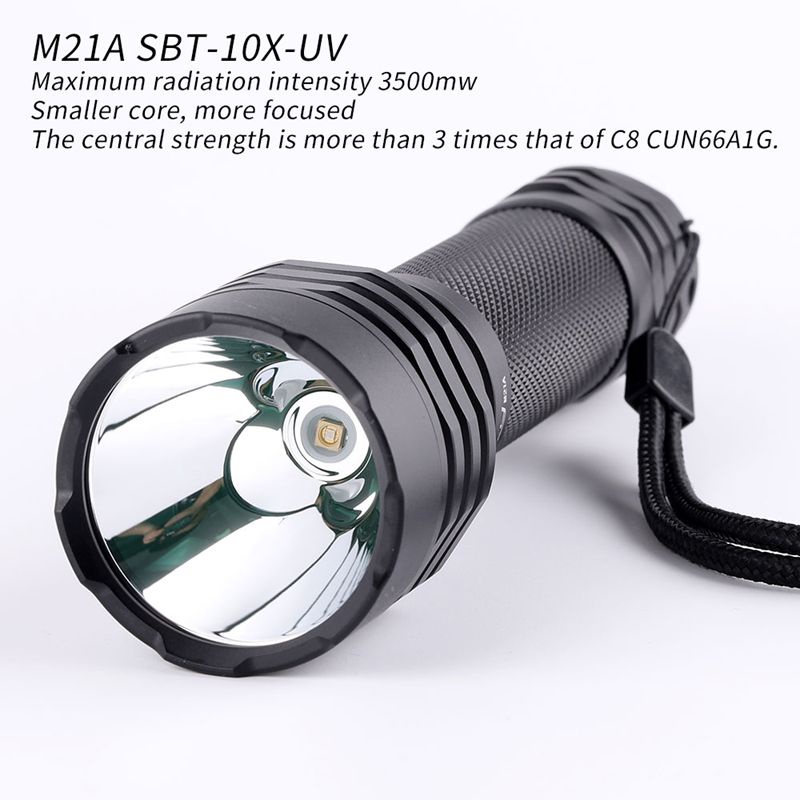 Đèn Pin M21A SBT-10X-UV UV365nm UVA 365nm LED 21700 Chuyên Dụng