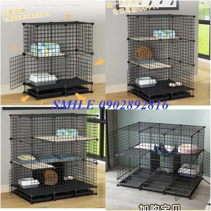 [TẶNG KÈM KHAY] CHUỒNG, LỒNG, Ổ LƯỚI LẮP GHÉP NHIỀU MẪU DÀNH CHO CHÓ MÈO THÚ CƯNG,PET ĐA NĂNG
