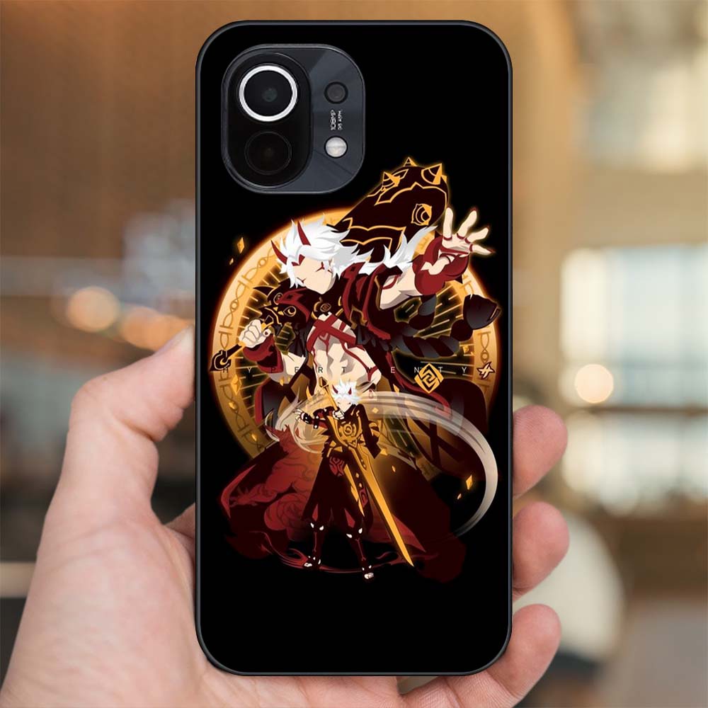Ốp lưng Xiaomi Mi 11 viền đen in hình Arataki Itto Genshin Impact