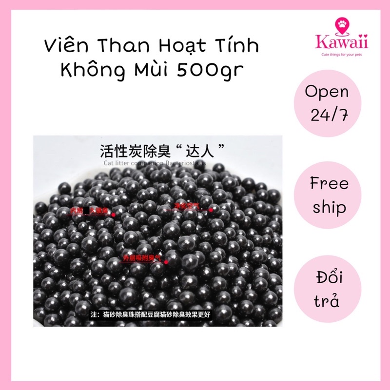 Viên Than Hoạt Tính Khử Mùi Cát Mèo Nhiều Mùi Hương 300gr - 500gr
