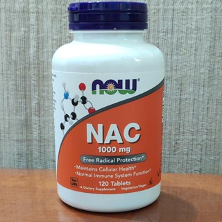 Thực Phẩm Giải Độc Gan NOW NAC 1000mg [120v] Viên N-Acetyl Cysteine bổ gan mát gan tăng cường chức năng gan Chính Hãng