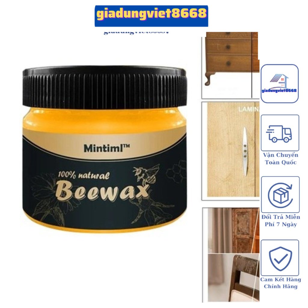 Sáp Ong Beewax Vệ Sinh Đánh Bóng Đồ Gỗ,Kem Tẩy và lau bóng đồ gỗ Nội Thất chống thấm nước Tủ Gỗ ,Sàn Gỗ Đa Năng
