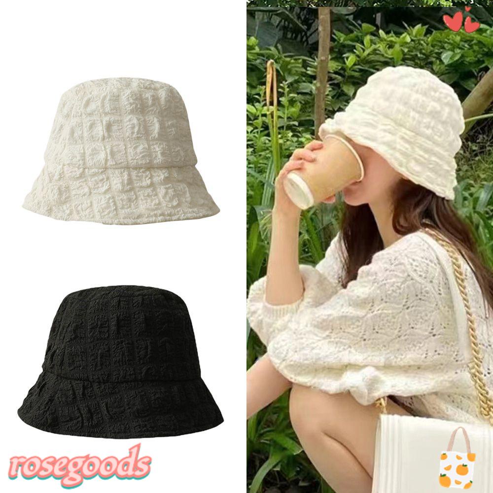 Nón Bucket Chất Cotton Màu Sắc Tinh Khiết Thiết Kế Unisex