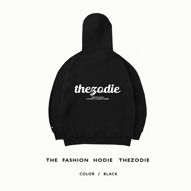 Áo hodie THEZODIE/ Black nỉ bông