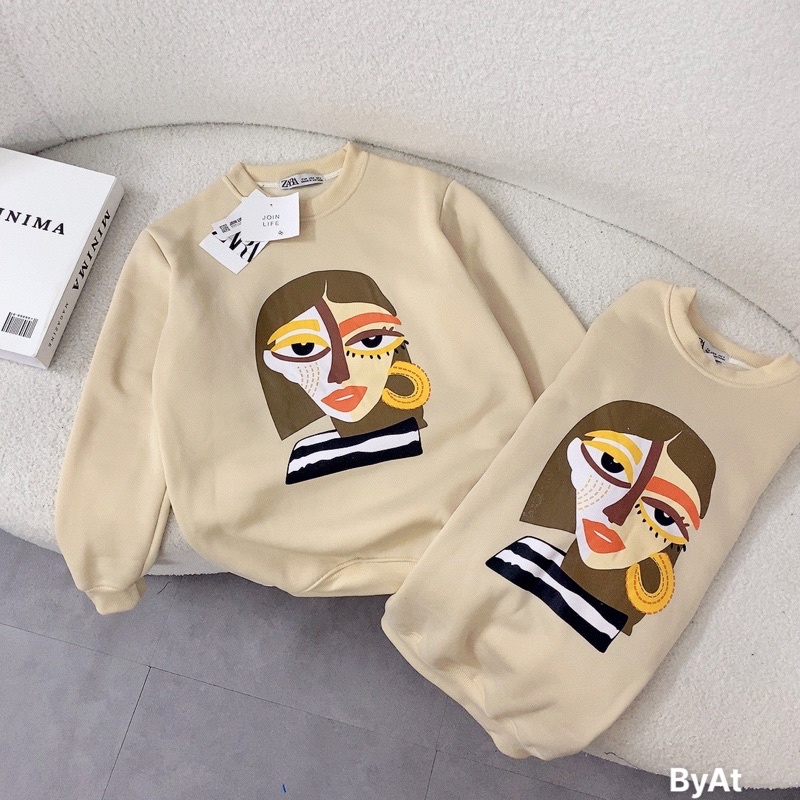 - Áo nỉ sweater Zara, áo nỉ bông Zara