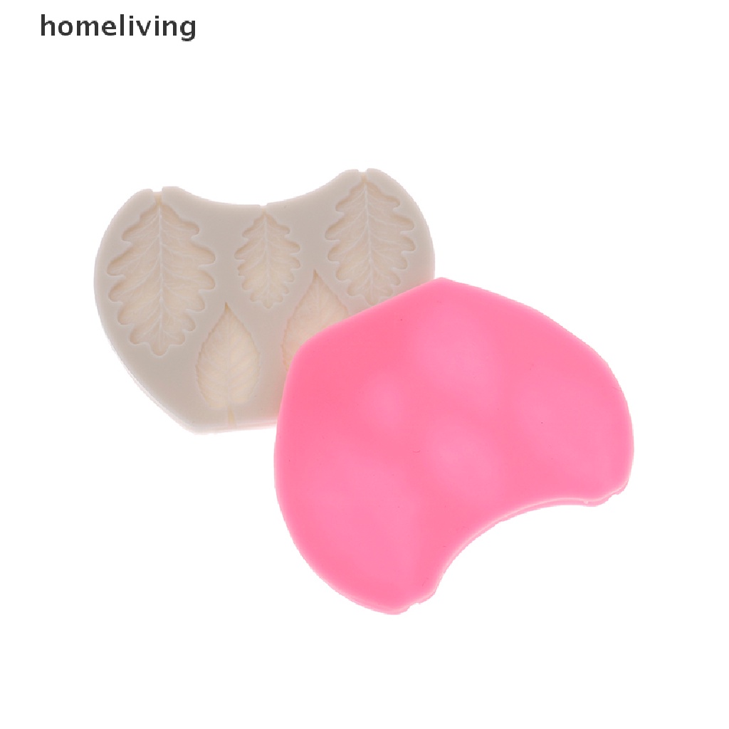 1 Khuôn Silicone Nhấn Bánh Hình Lá Cây 3D Diy