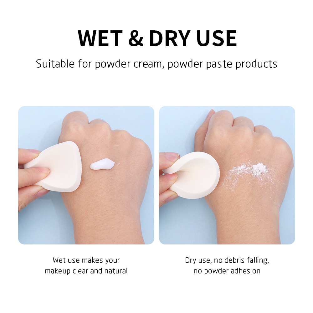 1 Mút Trang Điểm Ướt Và Khô Mềm Mại Hình Tròn / Vuông Dành Cho Nữ