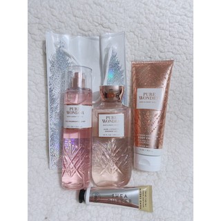 Pure Wonder Bộ sản phẩm Giftset Nến - Gel Tắm - Dưỡng Thể Lotion - Xịt thơm toàn thân hương nước hoa Bath & Body Works
