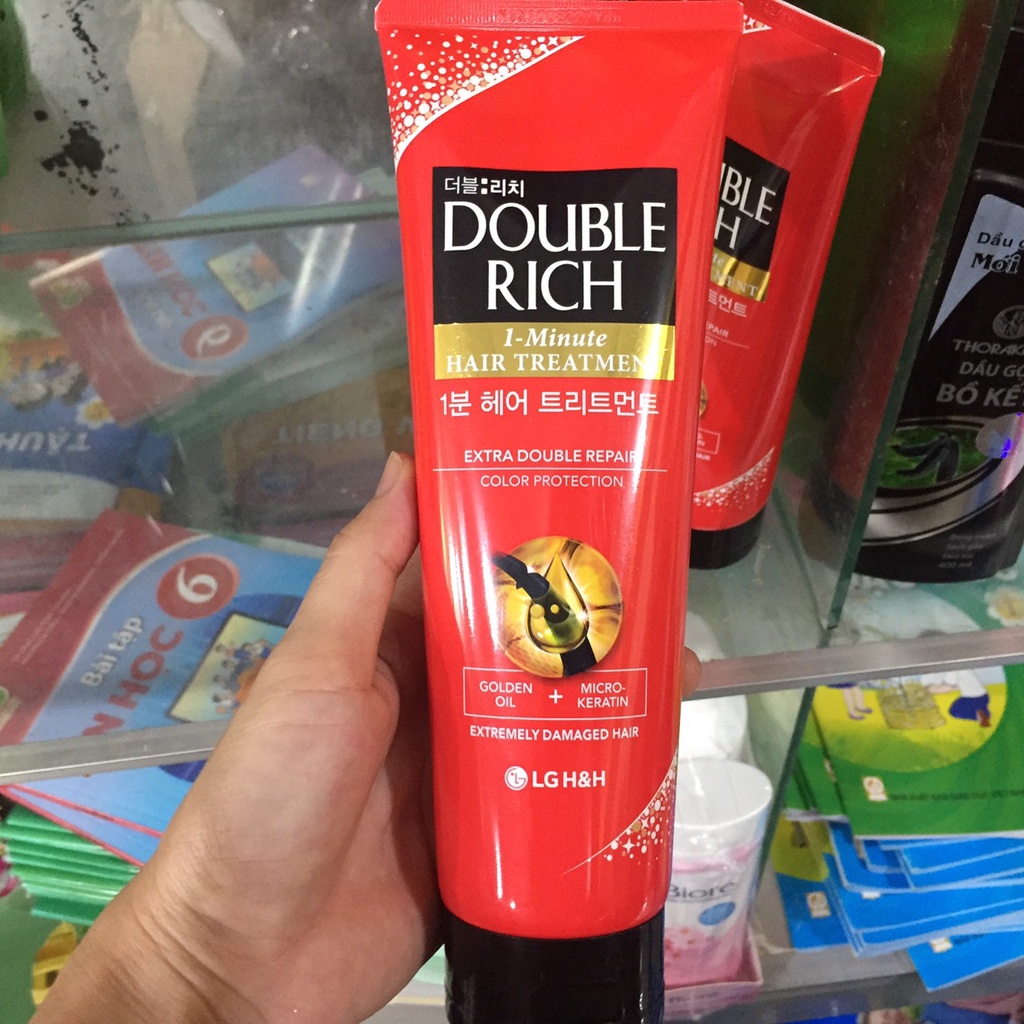 DOUBLE RICH dầu xả 1 phút chăm sóc chuyên sâu dành cho tóc nhuộm 250ml