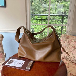 Túi đeo vai cỡ lớn túi đeo chéo da mềm mại vintage túi tote đi học đi làm