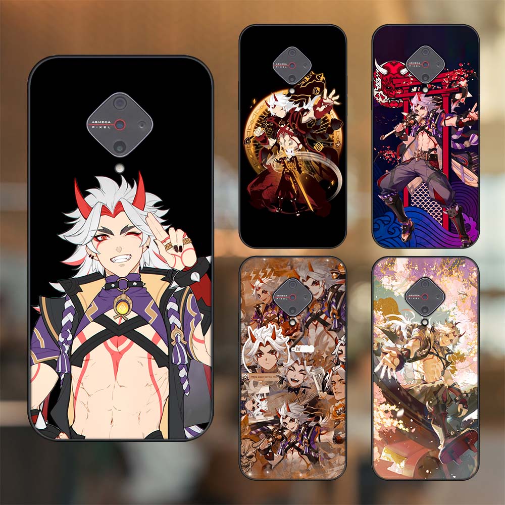 Ốp lưng Vivo S1 Pro viền đen in hình Arataki Itto Genshin Impact