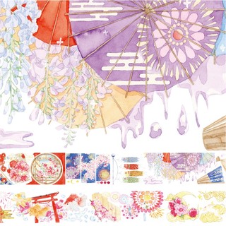 Đoạn chiết hình dán washi tape họa tiết Nhật