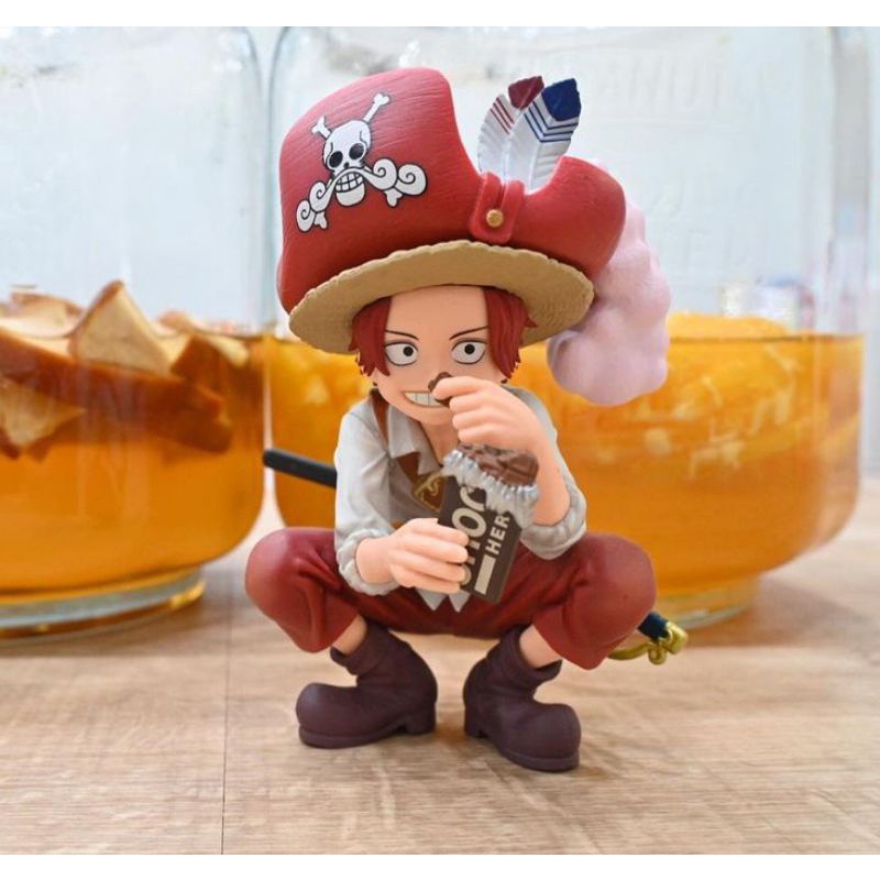 Mô hình One Piece - Shanks tóc đỏ và Hề Buggy DXF chính hãng