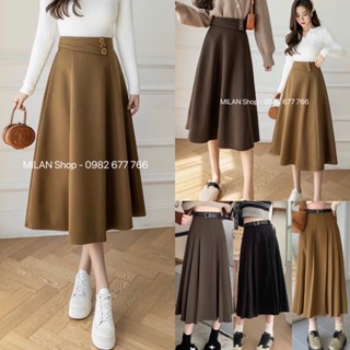 Chân váy dạ xoè cạp chun sau 2 kiểu big size