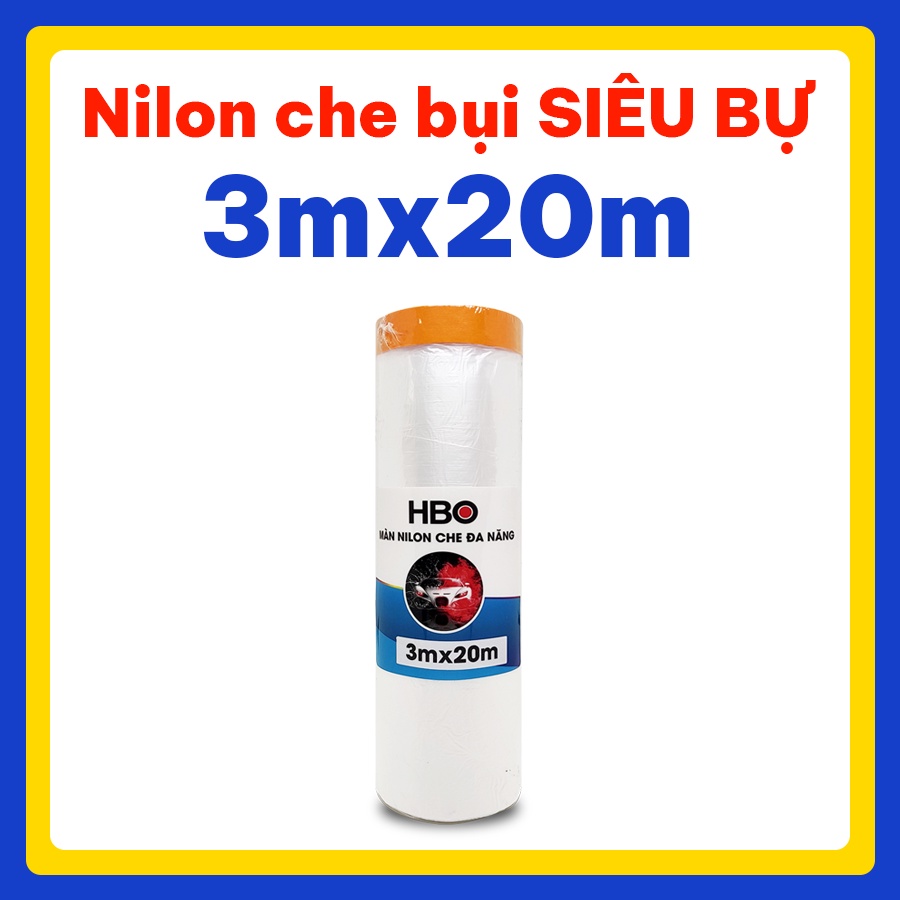 Nilon che bụi, băng keo nilon che sơn, màng nilon che nội thất loại siêu bự 3mx20m