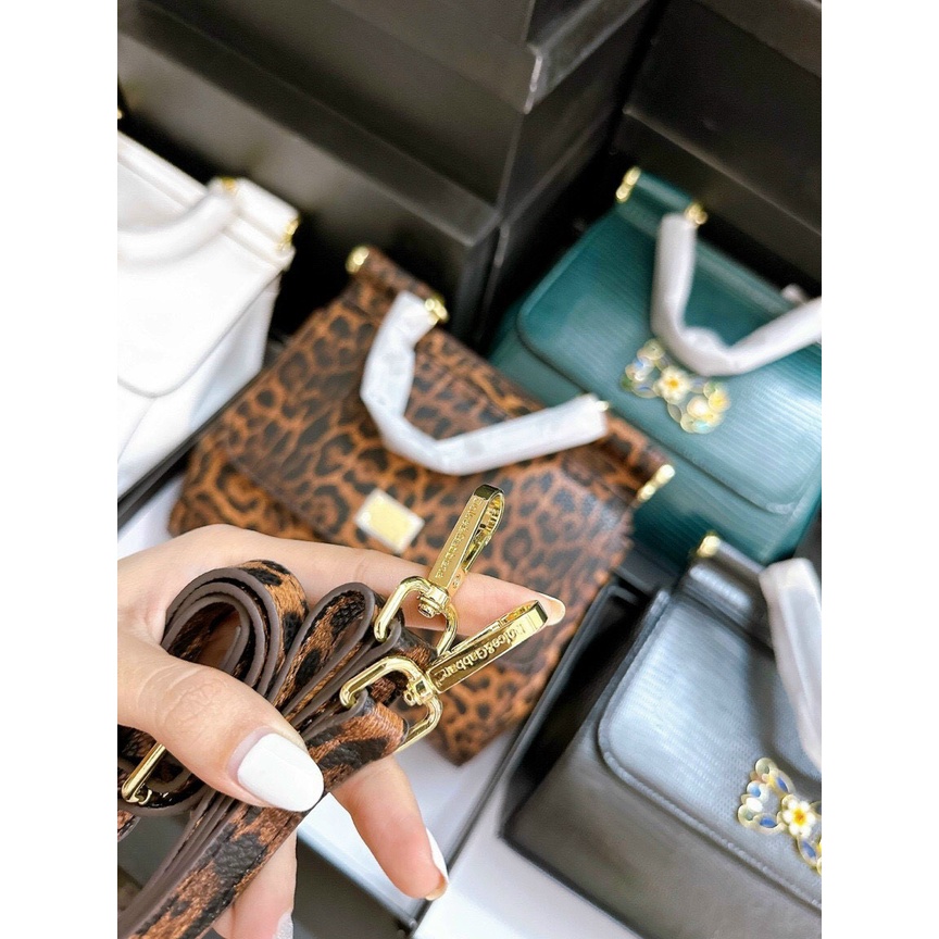 Túi D&G quai xách khóa đính đá