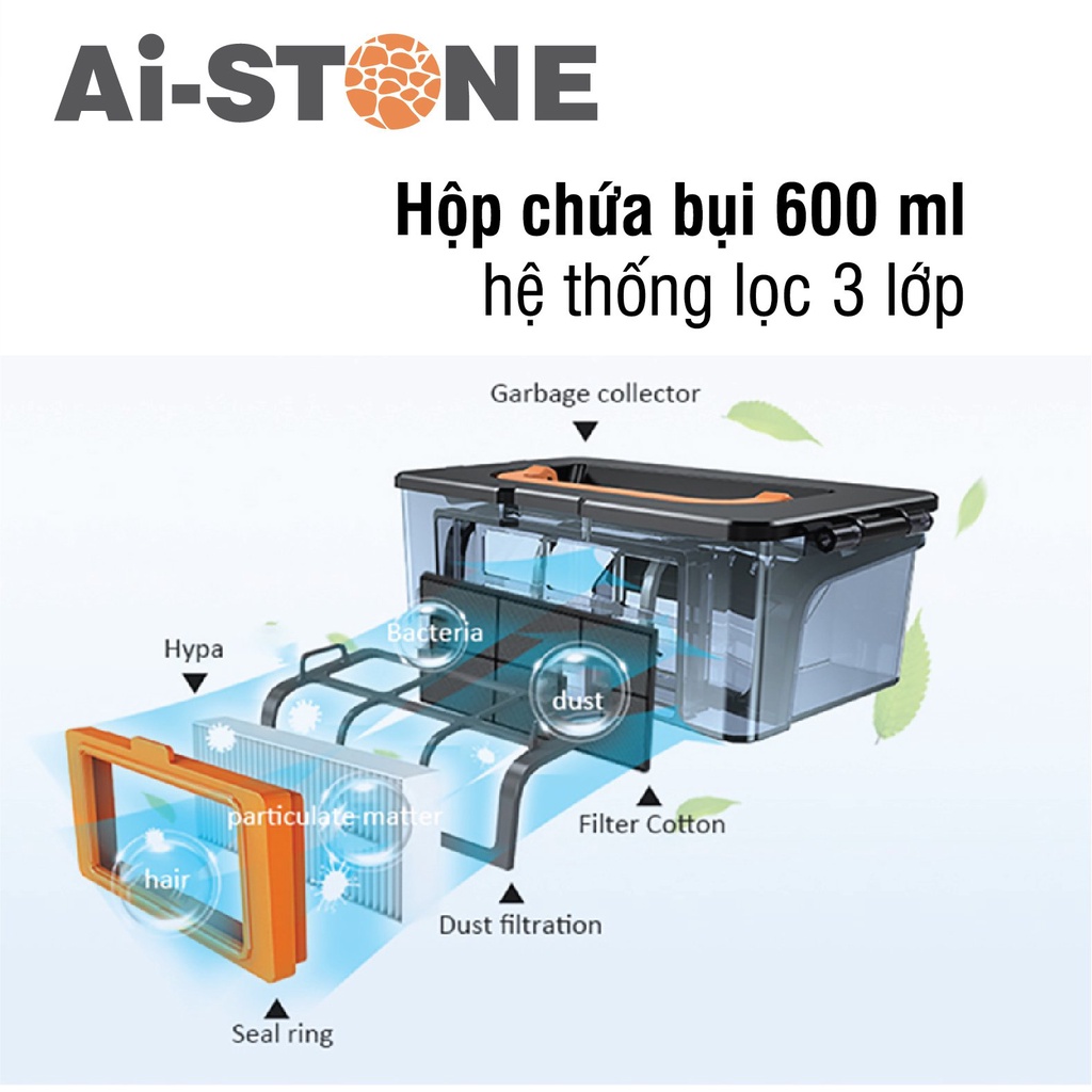 [Mã INBAU300 giảm 10% đơn 250K] Robot hút bụi lau nhà Ai-STONE V31S Thông minh, hiện đại - Bảo hành 12 tháng | BigBuy360 - bigbuy360.vn