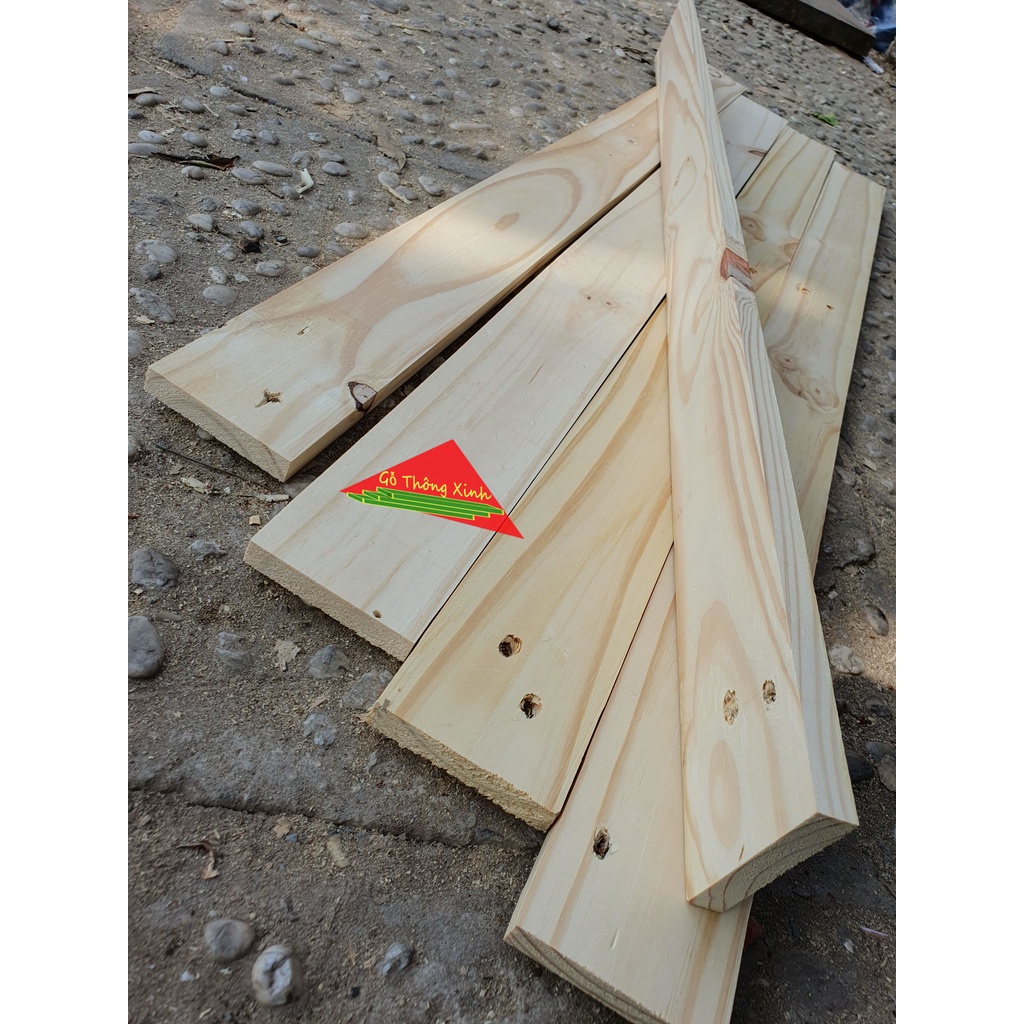 Bó 5 thanh gỗ thông pallet dài 1m, rộng 7cm, dày 1.4cm được bào láng đẹp 4 mặt thích hợp đóng thùng gỗ, thùng trồng cây,