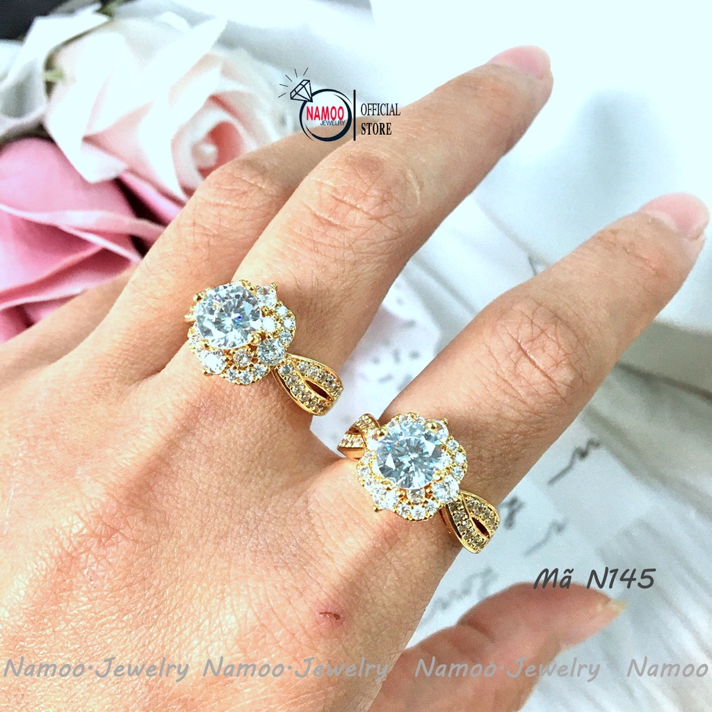 Nhẫn Đính Đá N145 Cho Nữ Với Thiết Kế Sang Trọng Và Đầy Nữ Tính Namoo Jerwelry