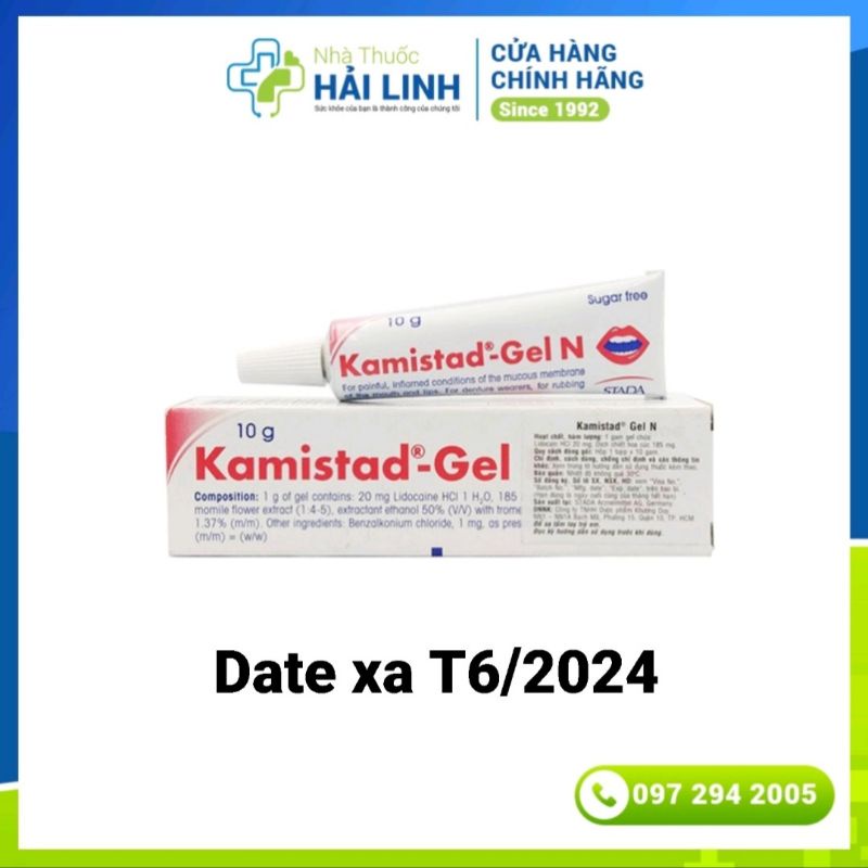 Gel bôi nhiệt miệng Kamistad Gel N⚡Nhập khẩu Đức giúp giảm viêm lợi và nứt nẻ môi do thời tiết