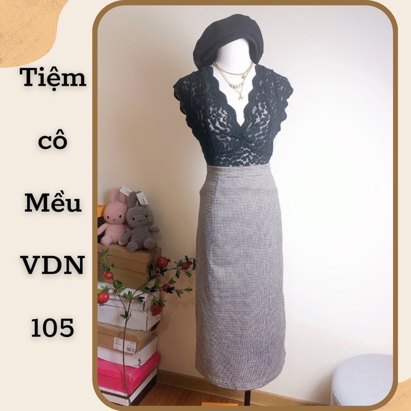 Chân váy dạ ôm dáng dài kiểu Nhật -105