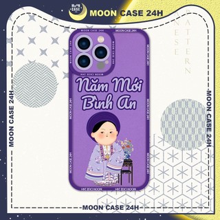 Ốp lưng iphone cạnh vuông Moon Case Năm mới bình an 7/7plus/8/8plus/x/xs/11/12/13/14pro/max/plus/promax