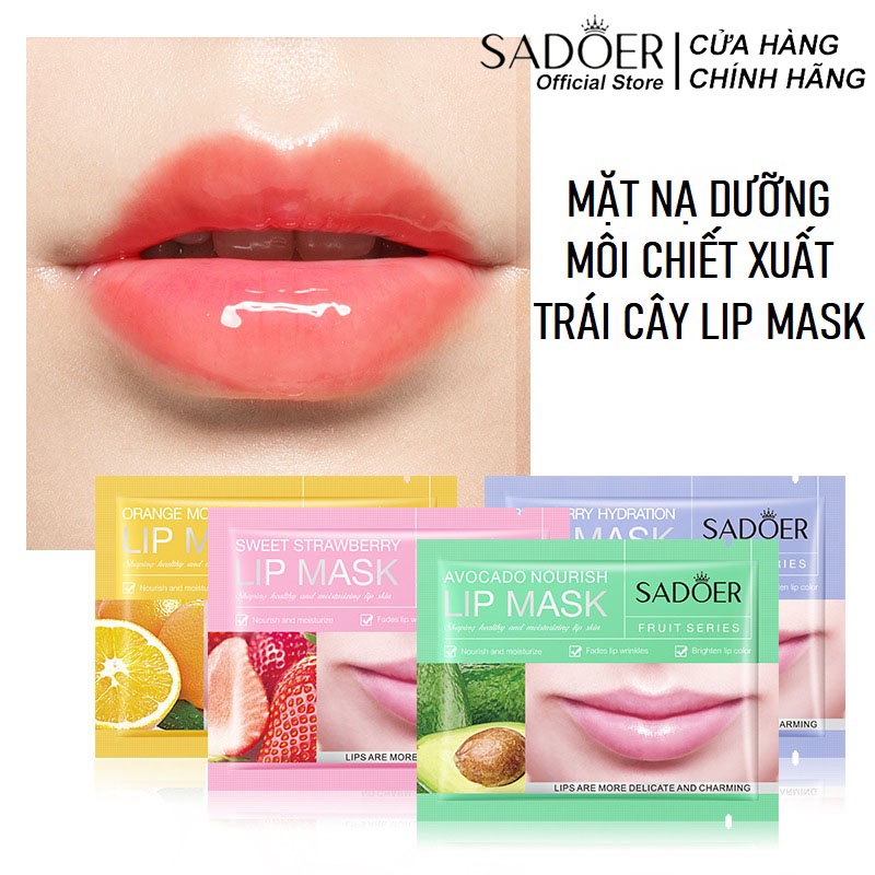 Mặt Nạ Dưỡng Môi Trái Cây Lip Mask Dưỡng Ẩm, Ngăn Ngừa Khô Và Nứt Nẻ Môi Giúp Đôi Môi Hồng Hào