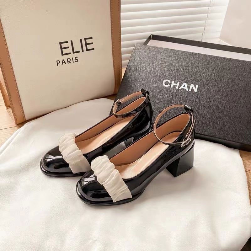 Hong Kong Premium shoes❥(^_-)Giày Cao Gót Phong Cách Mary Jane Cổ Điển Mới Cho Nữ