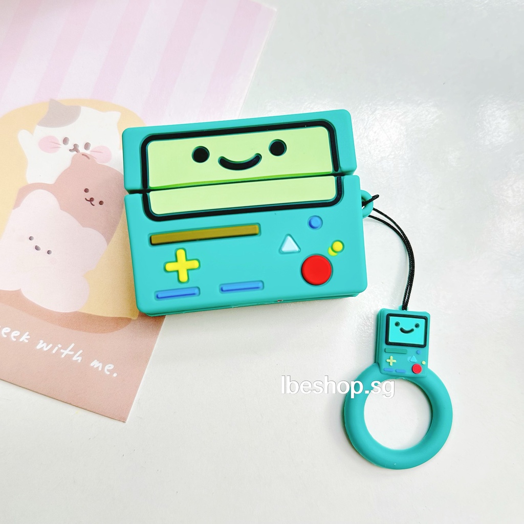 Ốp Bảo Vệ Tai Nghe Case Airpods 1 2 3 Pro Pro 2 2022 Hình Máy Game BMO Chất Liệu Silicone Kèm Keyring Dễ Thương