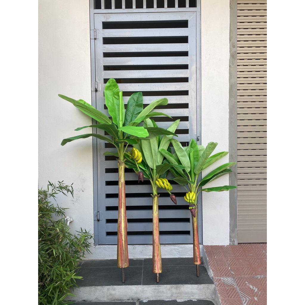 Cây chuối giả cây chuối quê có buồng quả mang tài lộc trang trí nhà cửa bền đẹp