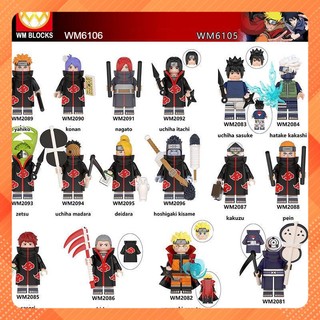Đồ Chơi     Minifigures Các Nhẫn Giả Ninja Naruto Uchiha Obito - Uzumaki Naruto - Uchiha Sasuke - WM6105 WM6106