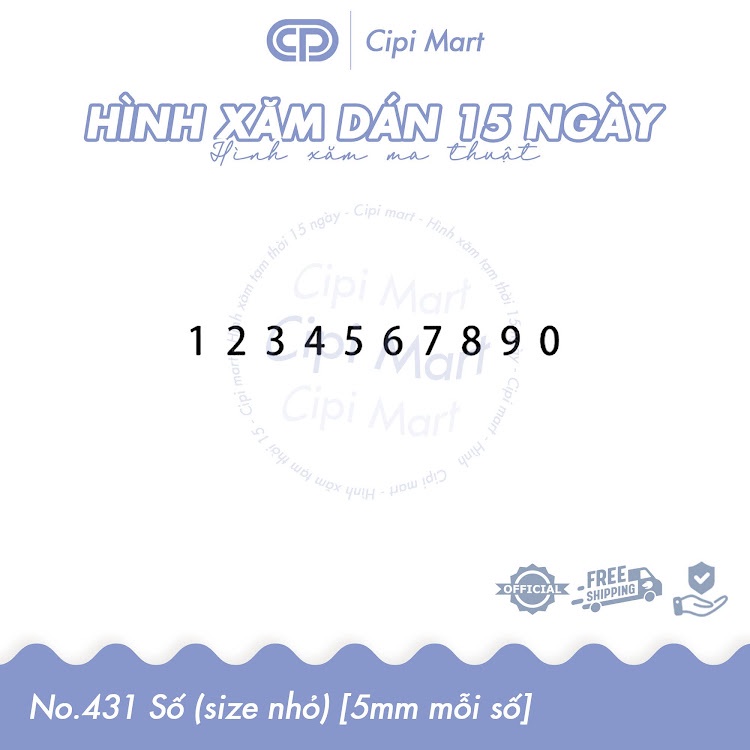 CIPI MART - Hình xăm tạm thời 15 NGÀY - chống nước, cọ xát 431
