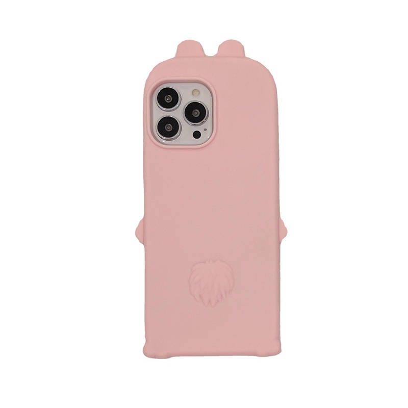 Ốp Điện Thoại Silicone Chống Sốc In Hình Thỏ Hồng Thời Trang Cho iPhone 14Pro 13 12 11 Pro Max