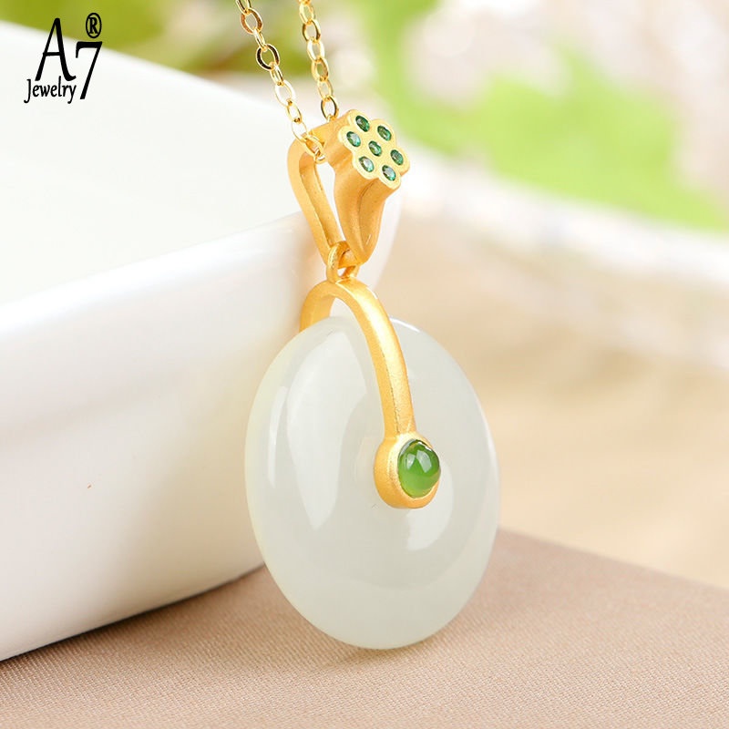 Vòng cổ Bạc 925 Mặt Tròn An Toàn Phong Cách Trung Hoa Dành Cho Nữ Y1160 A7 S92