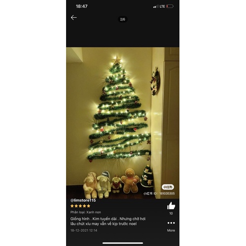 Đuôi chồn trang trí cây thông noel, vòng  giáng sinh