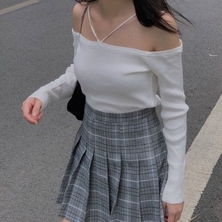 Áo len tăm trễ vai cổ yếm AL31 LOLLIE STUDIO