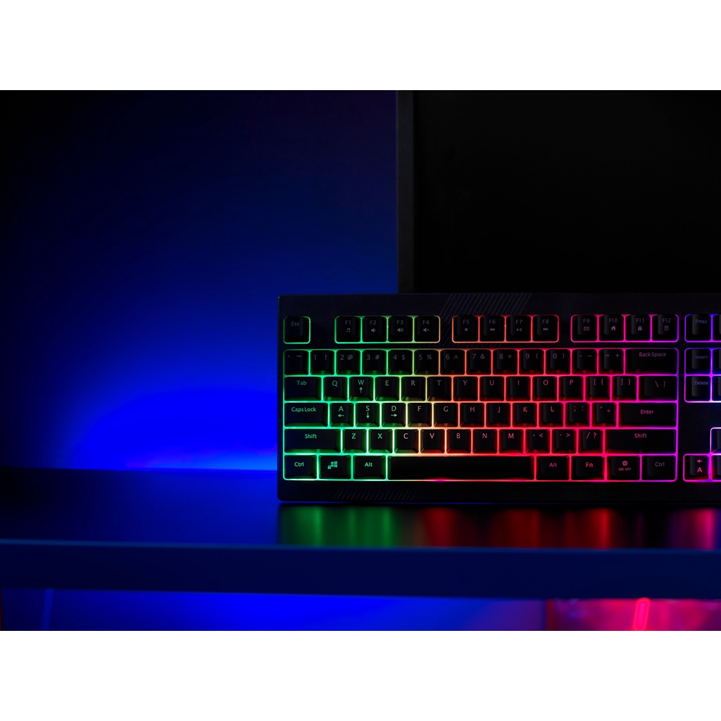 Bàn phím giả cơ V50S chống nước siêu bền cao cấp có dây phím led 7 màu Bexal RP10