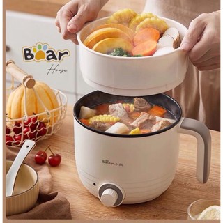 NỒI ĐIỆN BEAR ĐA NĂNG KÈM HẤP 1.2L BẢN CHỐNG DÍNH NHIỀU MẪU