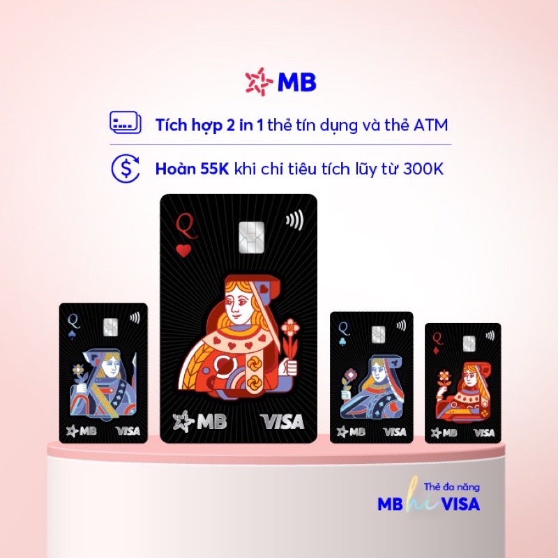 Toàn quốc [Evoucher&amp; Dịch vụ] Dịch vụ phát hành thẻ MB Hi Visa Collection - Q Collection