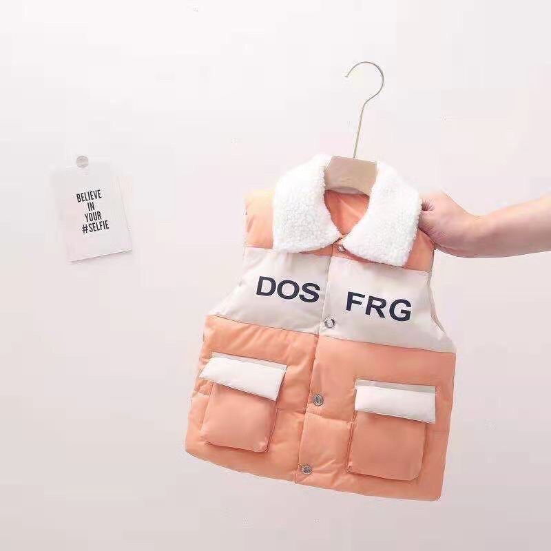 Áo phao ghi Lê phối túi vuông cho bé trai 12-30kg