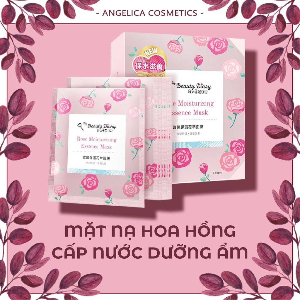 HỘP 07 MIẾNG MẶT NẠ MY BEAUTY DIARY ROSE MOISTURIZING ESSENCE MASK DƯỠNG ẨM CHO MỌI LOẠI DA