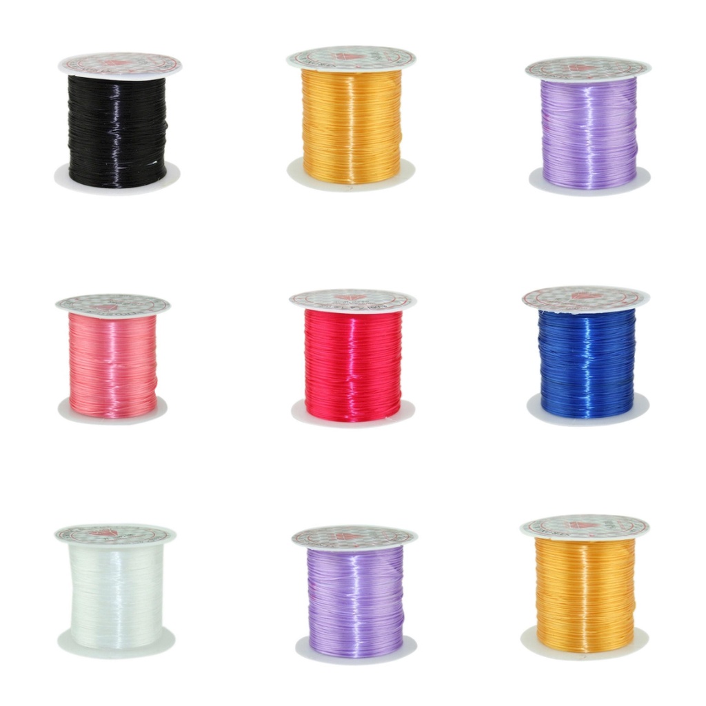 Cuộn Dây Cao Su Co Giãn 0.5mm * 10m Làm Trang Sức Tiện Lợi