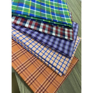 Vải caro màu sắc rực rỡ tươi tắn may áo sơ mi - váy sơ mi caro
