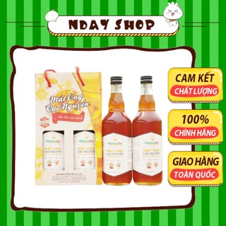 Hộp Đôi Quai Xách Mật Ong Cao Nguyên Highland Bee - Nday Shop, 2 Chai 500ml chữa ho, dịu cơn đau cổ họng