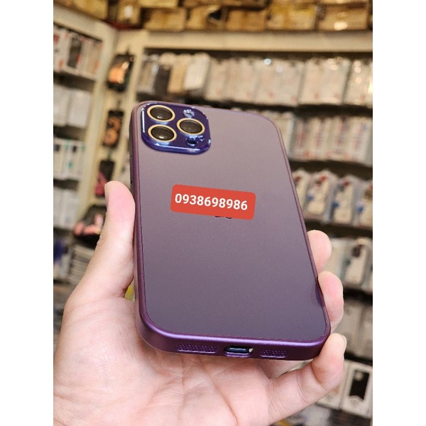 Ốp độ iPhone 14 Pro Max cho iPhone 12 Pro max, 13 Pro max, 14 Pro lưng kính nhám bảo vệ cụm camera RALOTRS