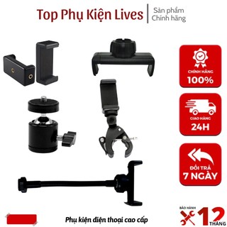 💥 Giá đỡ kẹp điện thoại gắn vào tripod hỗ trợ livestream,live quay phim nhiều máy cùng lúc, gắn xe đạp giá rẻ