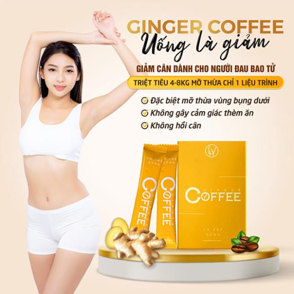 Cà Phê Gừng Giảm Cân - Ginger Coffee Chính Hãng, Giá Gốc, 1 Hộp 20 gói Siêu Giảm Mỡ