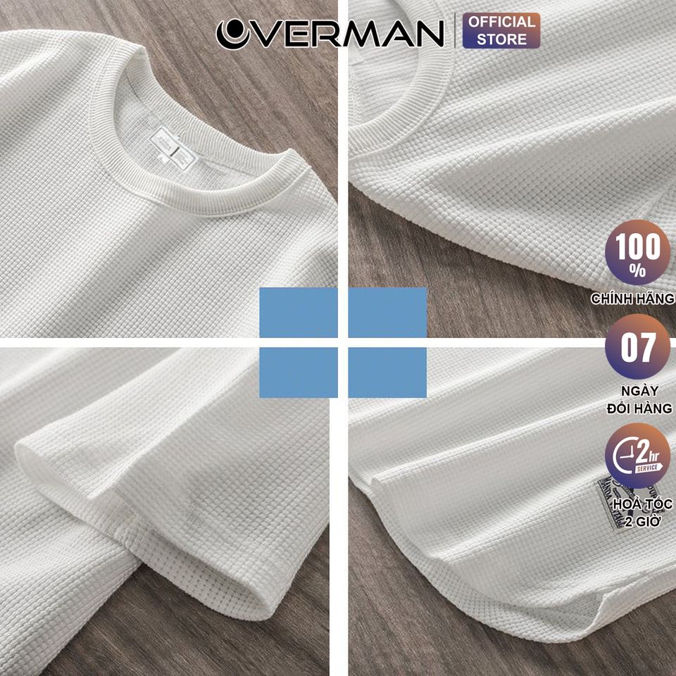Áo phông nam nữ cộc tay chất liệu cotton xốp thái co dãn 4 chiều cực mát AT05 - OVERMAN