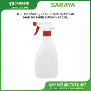 Bình xịt rỗng đựng dung dịch smartsan dạng phun, kèm đầu bơm - 500ml