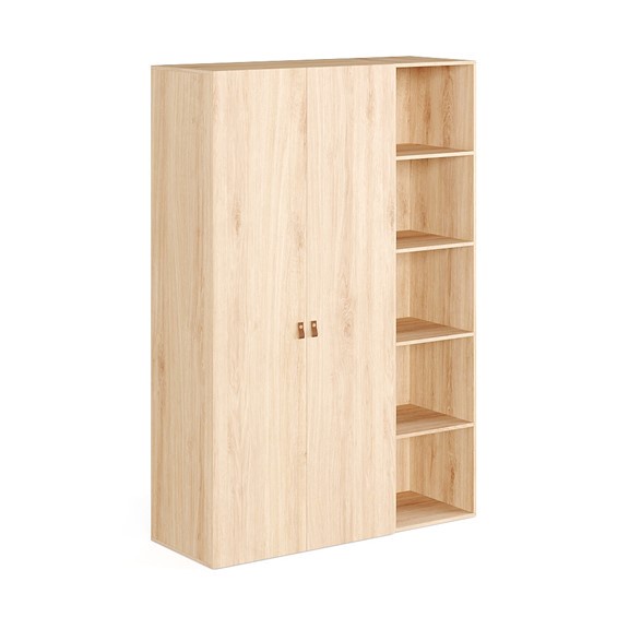 TINTO, Tủ quần áo đa năng kèm 1 kệ WAR_025, 150x55x220cm, tủ đựng quần áo Scandi Home